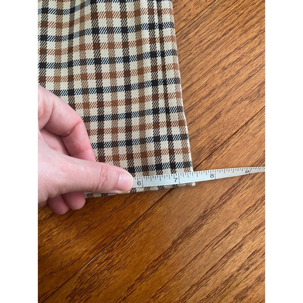 Sezane Cropped Checked Ankle Pants in Tan and Brown - Picture 13 of 14